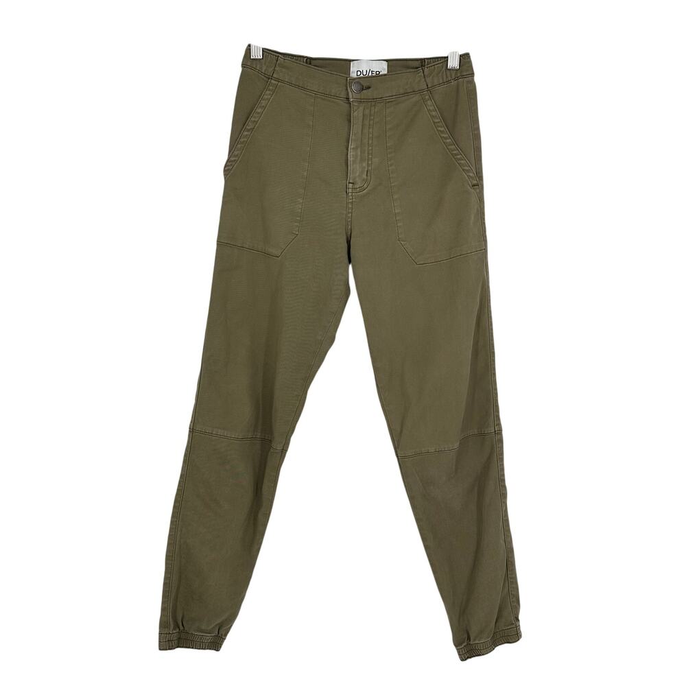 DUER Women's Live Free High Rise Joggers Size 25 X 28 Olive Green Comfy